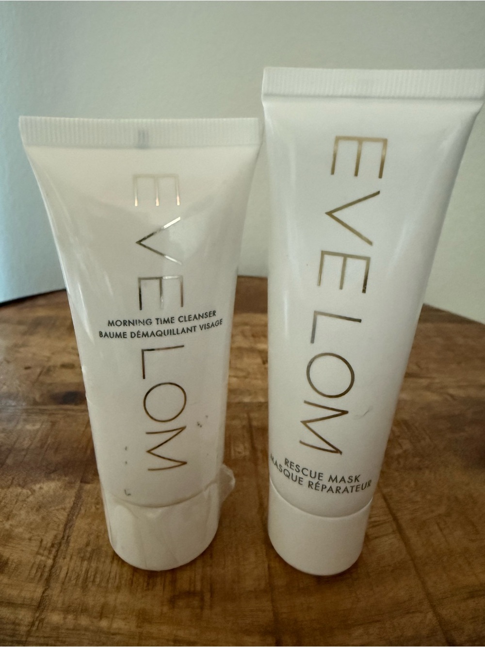 EVE LOM Rescue Mask 50ml + Morning Time Cleanser 50ml. New!